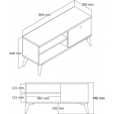 Banc multimédia rétro 90 cm