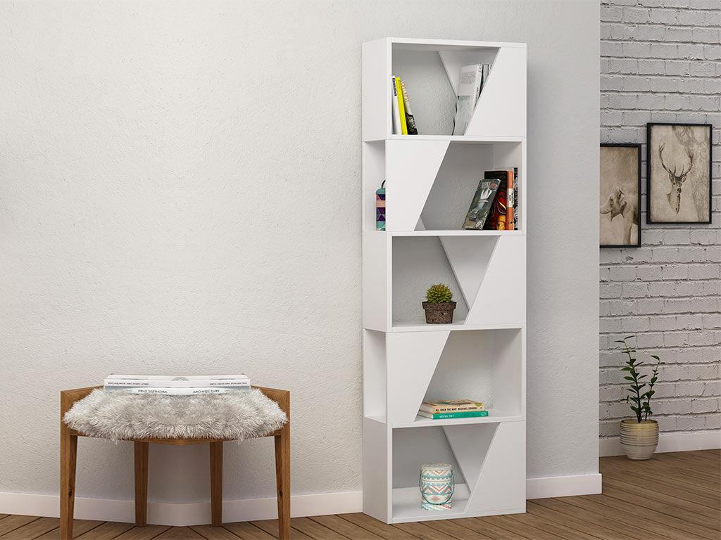 Bibliothèque-Étagères de rangement FRAME 168 cm - Blanc