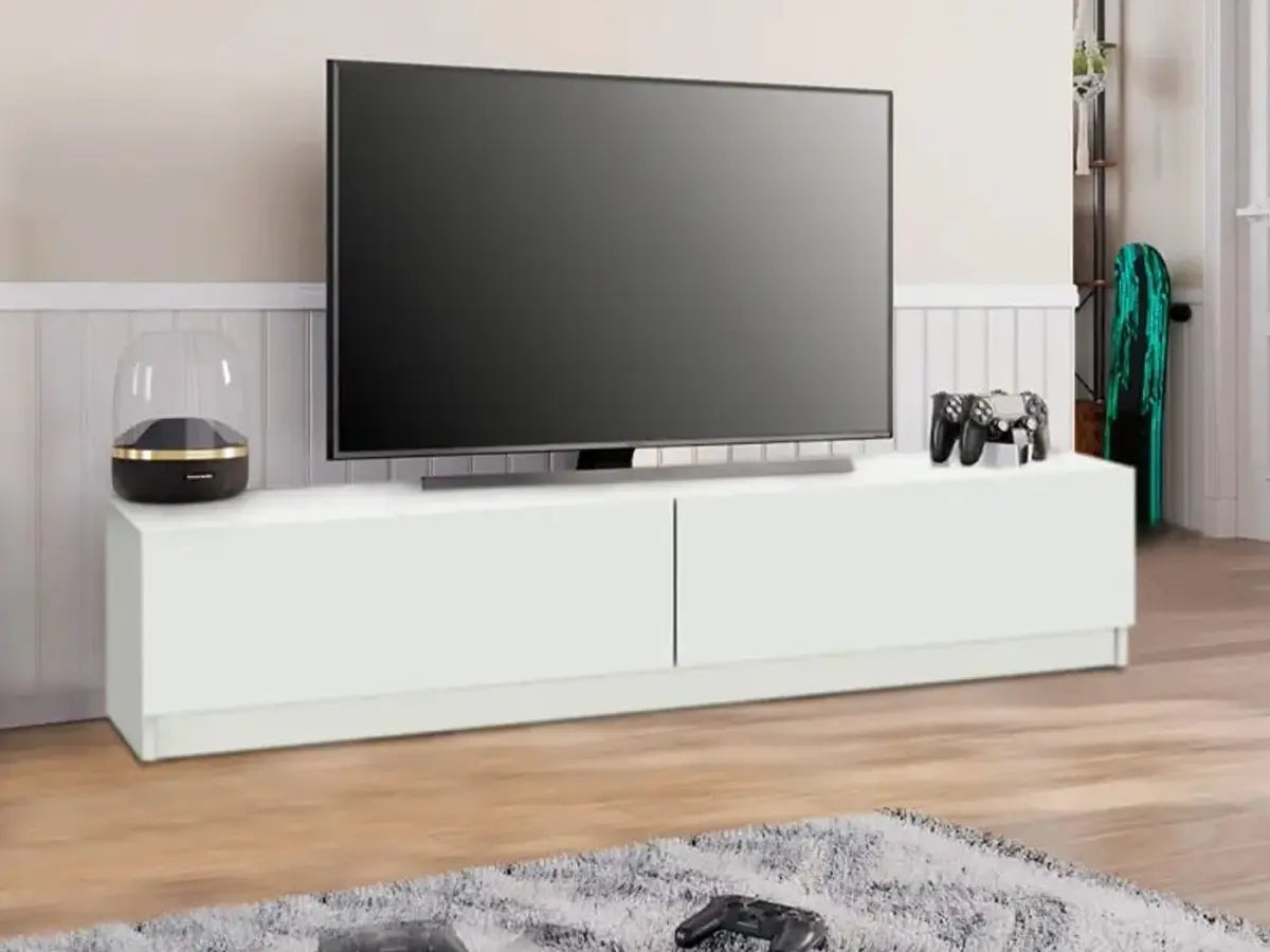 Meuble TV Ahenk 160 cm - Blanc