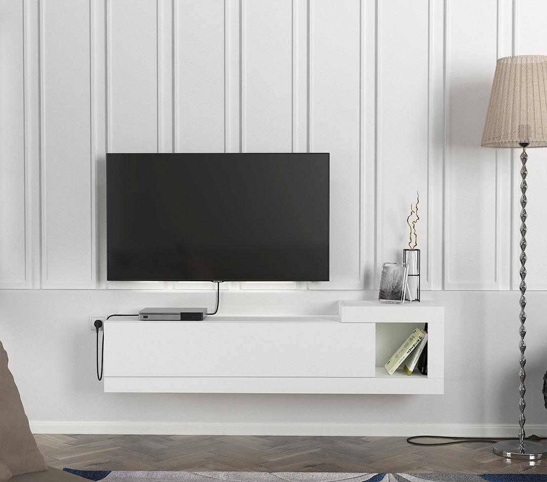 Meuble TV Suspendu VOLARE 150 cm - Blanc