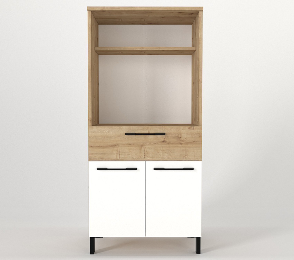 Meuble cuisine TEGAN -bois e blanc -130cm