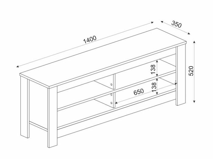 Meuble TV PENNY -noyer- 140cm