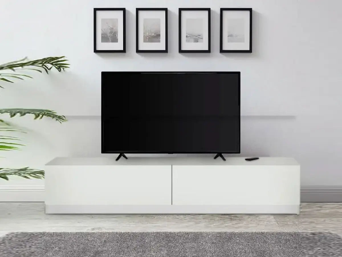 Meuble TV Ahenk 160 cm - Blanc